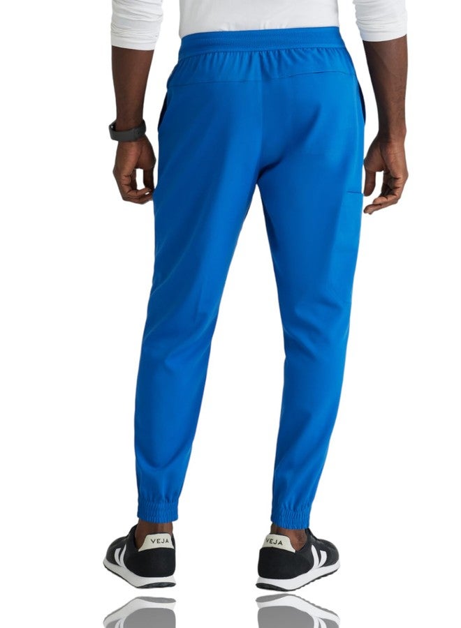 BARCO Grey's Anatomy Spandex Stretch Direct - Striker Scrub Jogger for Men Medium Short New Royal - Image 2